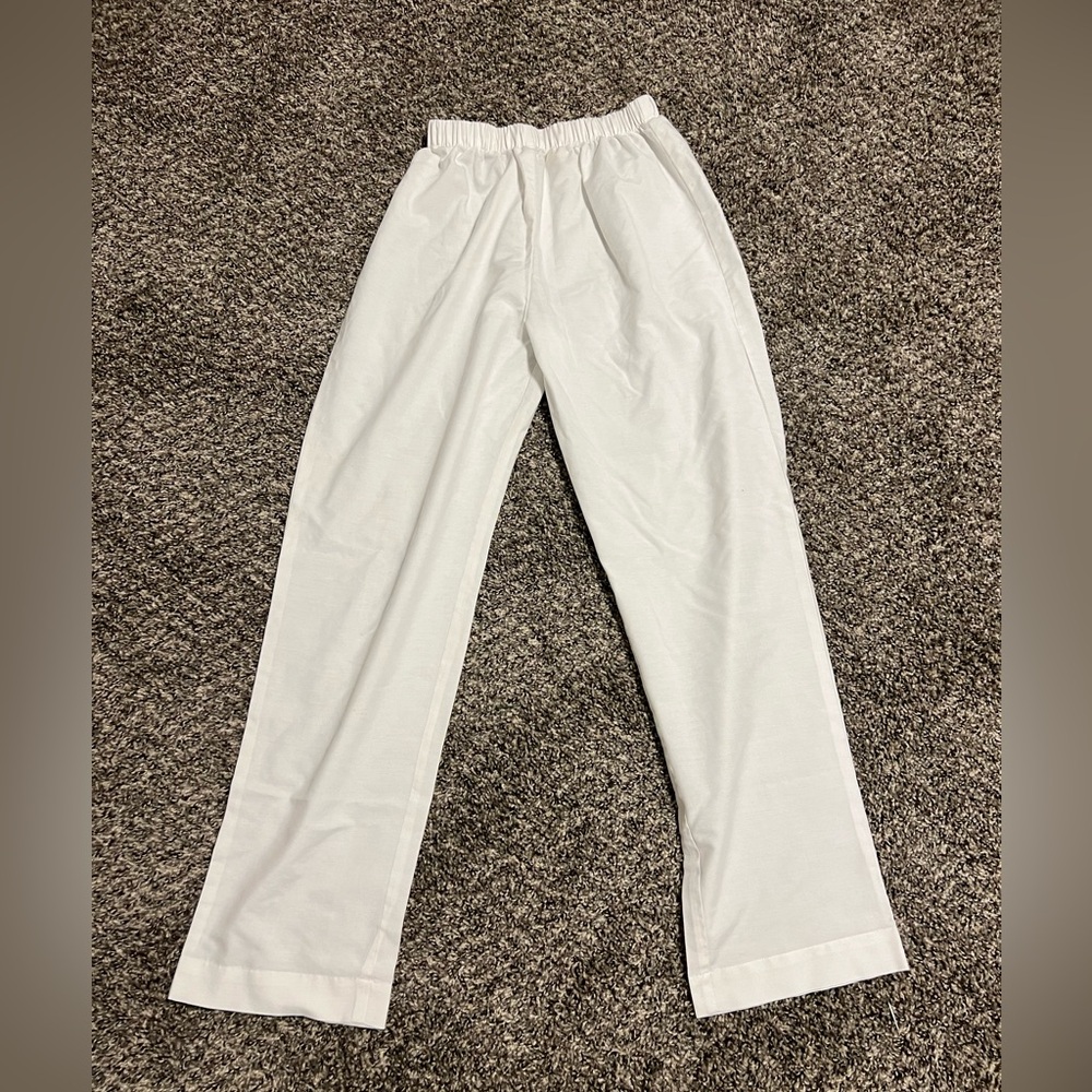 Unisex Shalwar Kameez White Pants - Size small